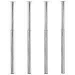 vidaXL Pieds de table télescopiques 4 Pièces Chrome 710 mm - 1100 mm