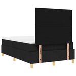 vidaXL Lit à ressorts avec matelas noir 120x200 cm en tissu