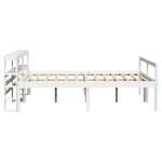 vidaXL Lit pour personne âgée et tête de lit 135x190cm bois pin massif