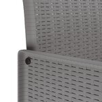 vidaXL Ensemble de salle à manger de jardin 5 pièces avec coussins gris clair en poly rotin