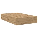 vidaXL Cadre de lit de stockage Chêne Artisan 120x190 cm