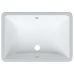 vidaXL Évier salle de bain blanc rectangulaire céramique