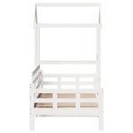 vidaXL Lit de jour avec toit blanc 90x200 cm bois de pin massif