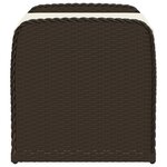 vidaXL Banc de rangement et coussin marron 80x51x52 cm résine tressée