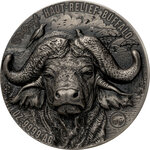 WATER BUFFALO Big Five Mauquoy 1 Once Argent Monnaie 1000 Francs Ivory Coast 2024