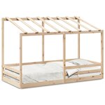 vidaXL Lit pour enfants sans matelas blanc 80x200 cm bois pin massif