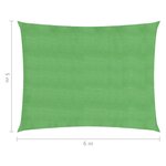 vidaXL Voile d'ombrage 160 g/m² Vert clair 5x6 m PEHD