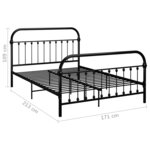 vidaXL Cadre de lit sans matelas et tête de lit noir 160x200 cm métal