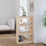 vidaXL Bibliothèque/Séparateur de pièce 60x30x103 5 cm pin massif