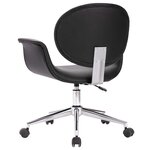 vidaXL Chaises pivotantes à manger lot de 2 noir similicuir