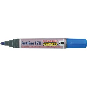 Marqueur 'Dry Safe' '170' permanent indélébile pointe conique 2 mm bleu ARTLINE
