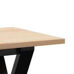 vidaXL Table basse cadre en Y 160x40x45 cm bois de pin massif et fonte