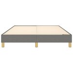 vidaXL Cadre de lit sans matelas gris foncé 140x190 cm tissu