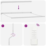 Store rétractable automatique vidaXL Blanc 400x300 cm