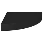 vidaXL Étagère d'angle flottante noir 25x25x3 8 cm MDF
