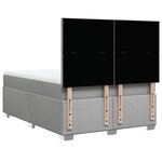 vidaXL Sommier à lattes de lit avec matelas Gris clair 140x190cm Tissu