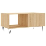 vidaXL Table basse chêne sonoma 90x50x40 cm bois d'ingénierie