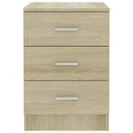 vidaXL Tables de chevet 2Pièces chêne sonoma 38x35x56cm bois d'ingénierie
