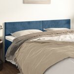 vidaXL Têtes de lit 2 Pièces Bleu foncé 90x5x78/88 cm Velours