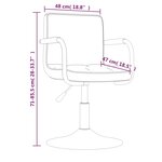 vidaXL Chaises pivotantes à manger lot de 4 gris clair velours