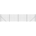 vidaXL Clôture en treillis métallique avec bride anthracite 2 2x10 m
