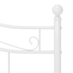 vidaXL Cadre de lit Blanc Métal 180x200 cm