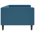 vidaXL Lit de repos sans matelas bleu 90x200 cm velours