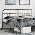vidaXL Tête de lit métal noir 180 cm