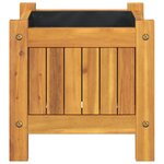vidaXL Jardinière avec doublure 31x31x30 cm bois massif d'acacia