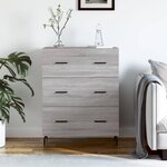 vidaXL Buffet sonoma gris 69 5x34x90 cm bois d'ingénierie