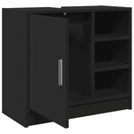 vidaXL Armoire d'évier noir 63x29x55 cm bois d'ingénierie