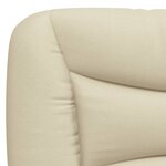 vidaXL Lit avec matelas crème 100x200 cm tissu