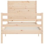 vidaXL Cadre de lit sans matelas 90x200 cm bois massif