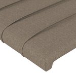 vidaXL Têtes de lit 2 Pièces Taupe 100x5x78/88 cm Tissu