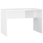 vidaXL Ensemble de coiffeuse avec LED Blanc brillant Bois d'ingénierie