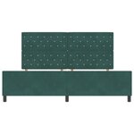 Frame de lit vidaXL Vert foncé 200x200 cm Velours