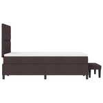 vidaXL Lit à ressorts avec Matelas & Banc Marron Foncé 120x200 cm Tissu