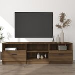 vidaXL Meuble TV Chêne marron 150x33 5x45 cm Bois d'ingénierie
