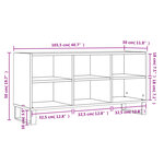 vidaXL Meuble TV blanc brillant 103 5x30x50 cm bois d'ingénierie
