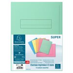 Paquet De 50 Chemises Imprimées 2 Rabats Super 210 - 24x32cm - Couleurs Assorties - X 5 - Exacompta
