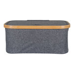 Panier en bambou gris foncé 38 x 26 x 16 cm