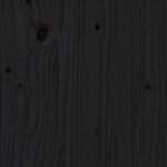 vidaXL Cadre de lit Noir Bois massif 100x200 cm