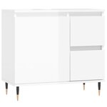 vidaXL Armoire de salle de bain blanc brillant 65x33x60 cm