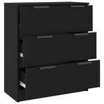 vidaXL Buffet noir 60x30x70 cm bois d'ingénierie