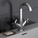 SCHÜTTE Mitigeur de lavabo à 2 poignées ELIOT chrome
