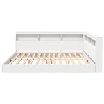 vidaXL Lit avec bibliothèque blanc 180x200 cm en bois d'ingénierie