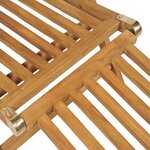 vidaXL Chaise de terrasse avec repose-pied Bois de teck solide