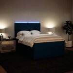 vidaXL Sommier à lattes de lit et matelas bleu 140x200 cm velours