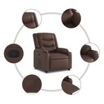vidaXL Fauteuil inclinable marron similicuir