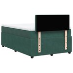vidaXL Sommier à lattes de lit et matelas Vert foncé 120x200cm Velours